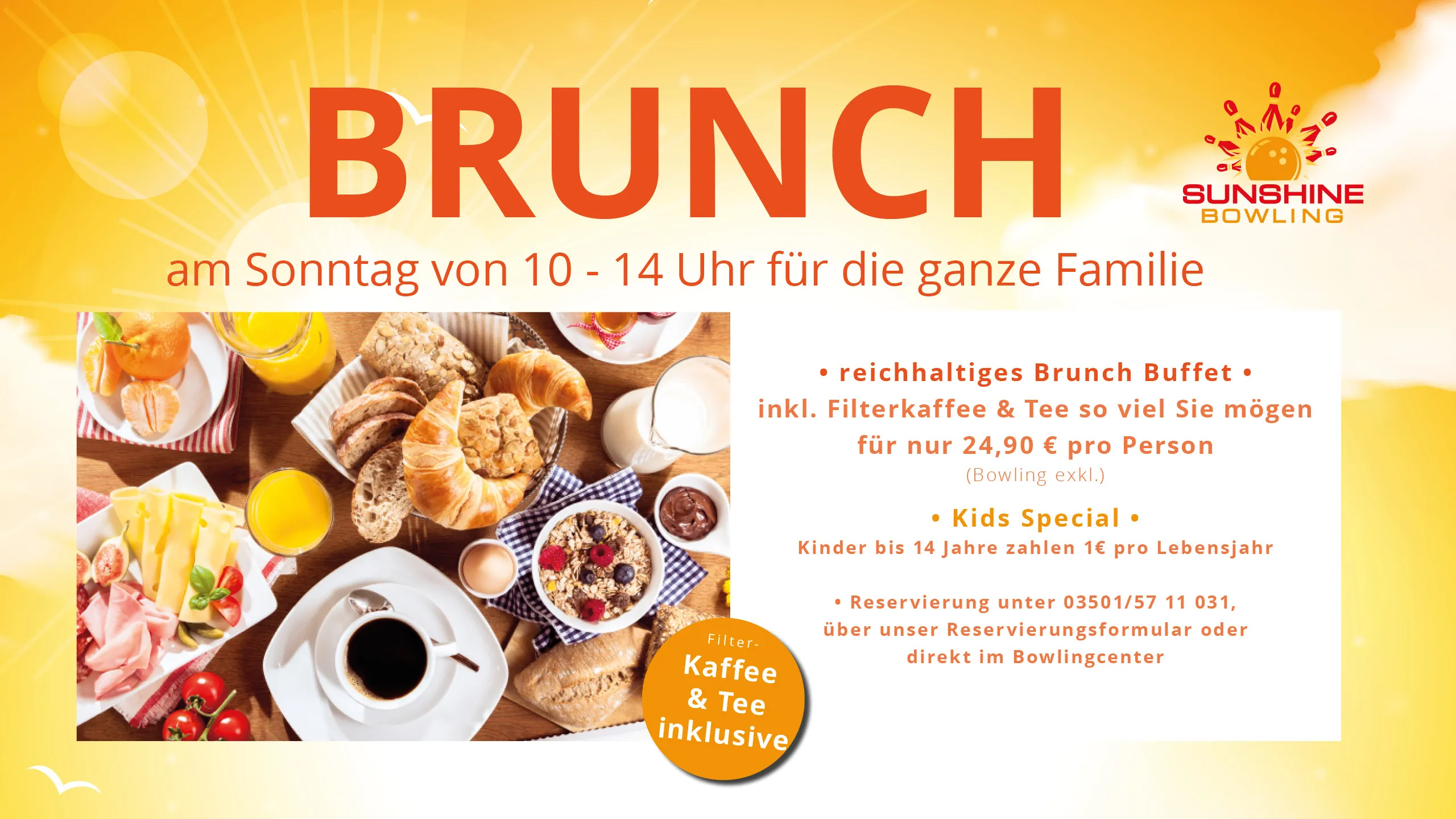 Sonntagsbrunch im Sunshine Bowling