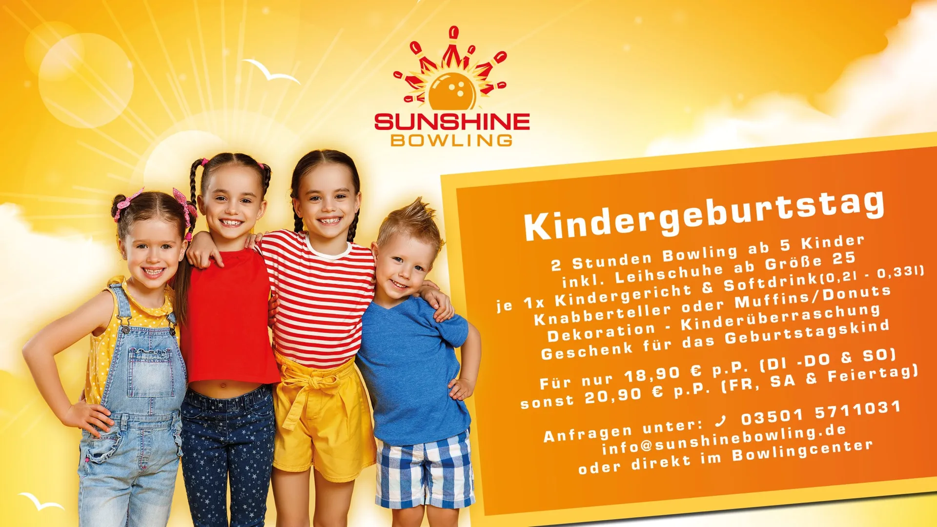 Kindergeburtstag im Sunshine Bowling